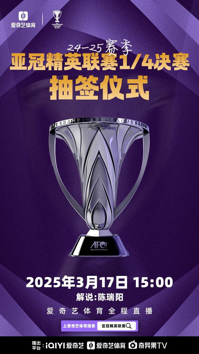 亞冠8強抽簽，東西亞對決，新月水手種子隊。